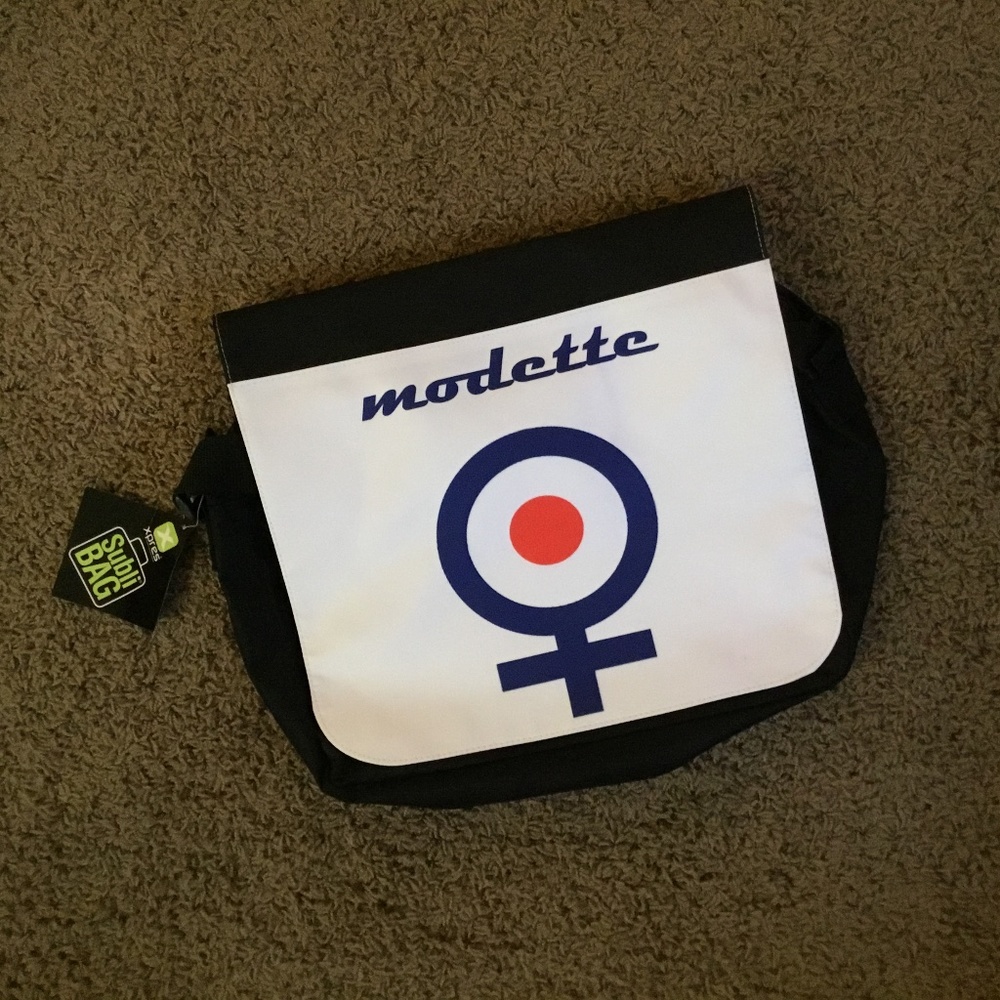NWT! "Modette" Messenger Bag Imported from the UK~1960's Inspired, Pockets, Tote
